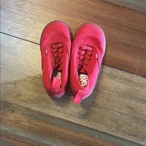 Vans Bold Red Lace-Up Sneakers